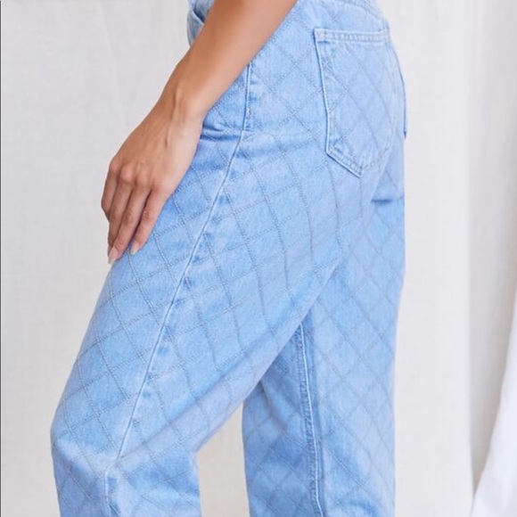 Forever 21 stitch diamond jeans - Picture 3 of 4